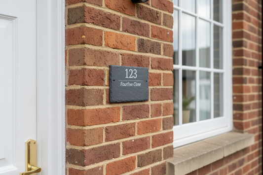 Personalised Rectangle Slate House Signs UK | Engraved Slate Door Signs