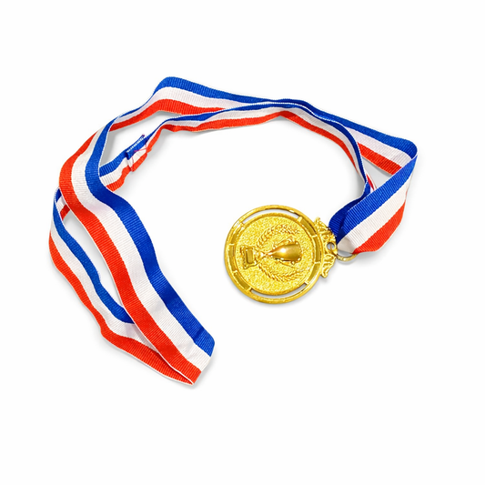 Personalised Engraved Gold Medal with Ribbon