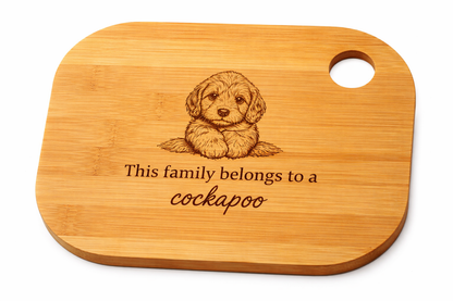 Personalised Dog Chopping Board – Large Engraved Bamboo Gift