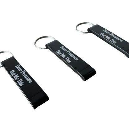 Personalised Bottle Opener Keyring - Custom Engraved Metal