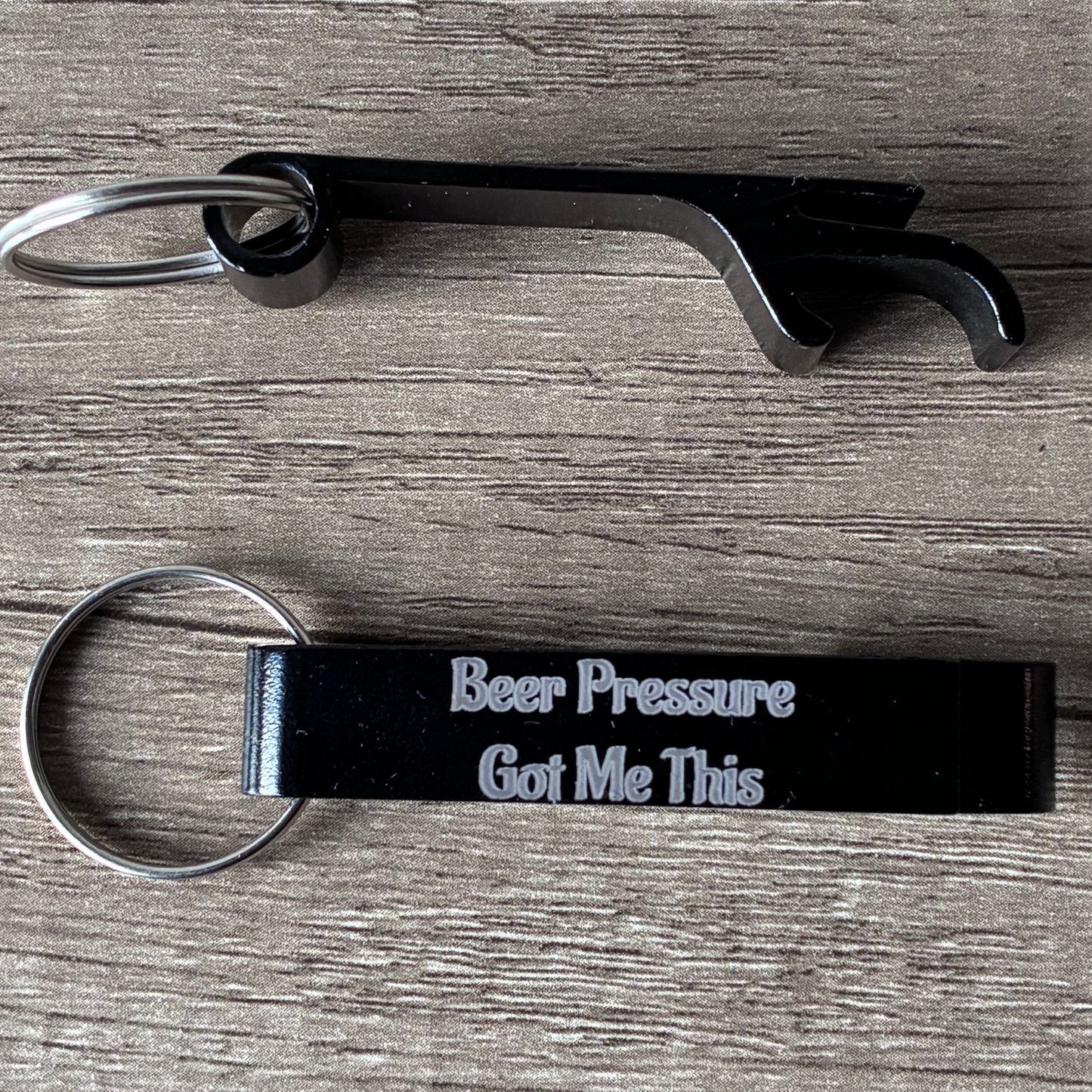 Personalised Bottle Opener Keyring - Custom Engraved Metal