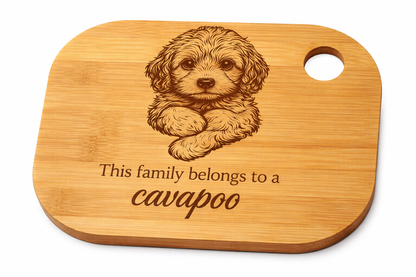 Personalised Dog Chopping Board – Large Engraved Bamboo Gift