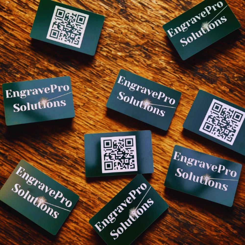 Personalised Laser Engraved Business Cards with QR Code