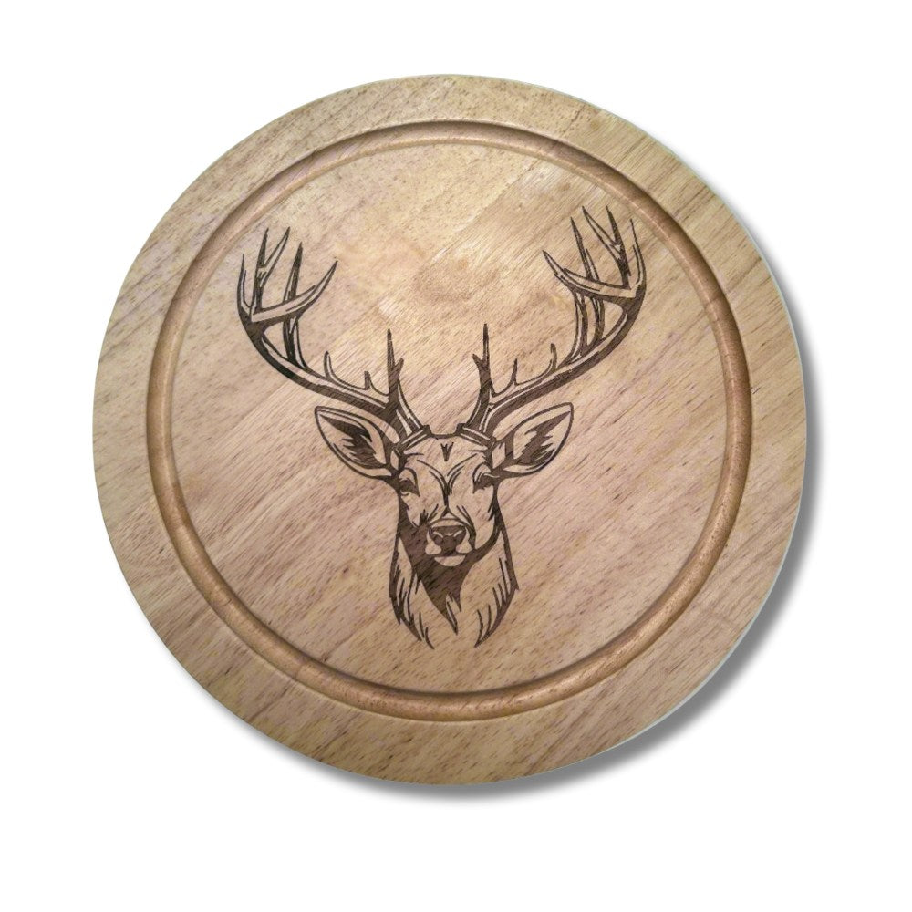 Personalised Slate Board Gift Set with 4 Cheese Utensils - Stag