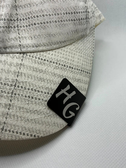 Selection of custom engraved metal hat clips with different designs
