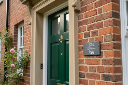 Personalised Rectangle Slate House Signs UK | Engraved Slate Door Signs